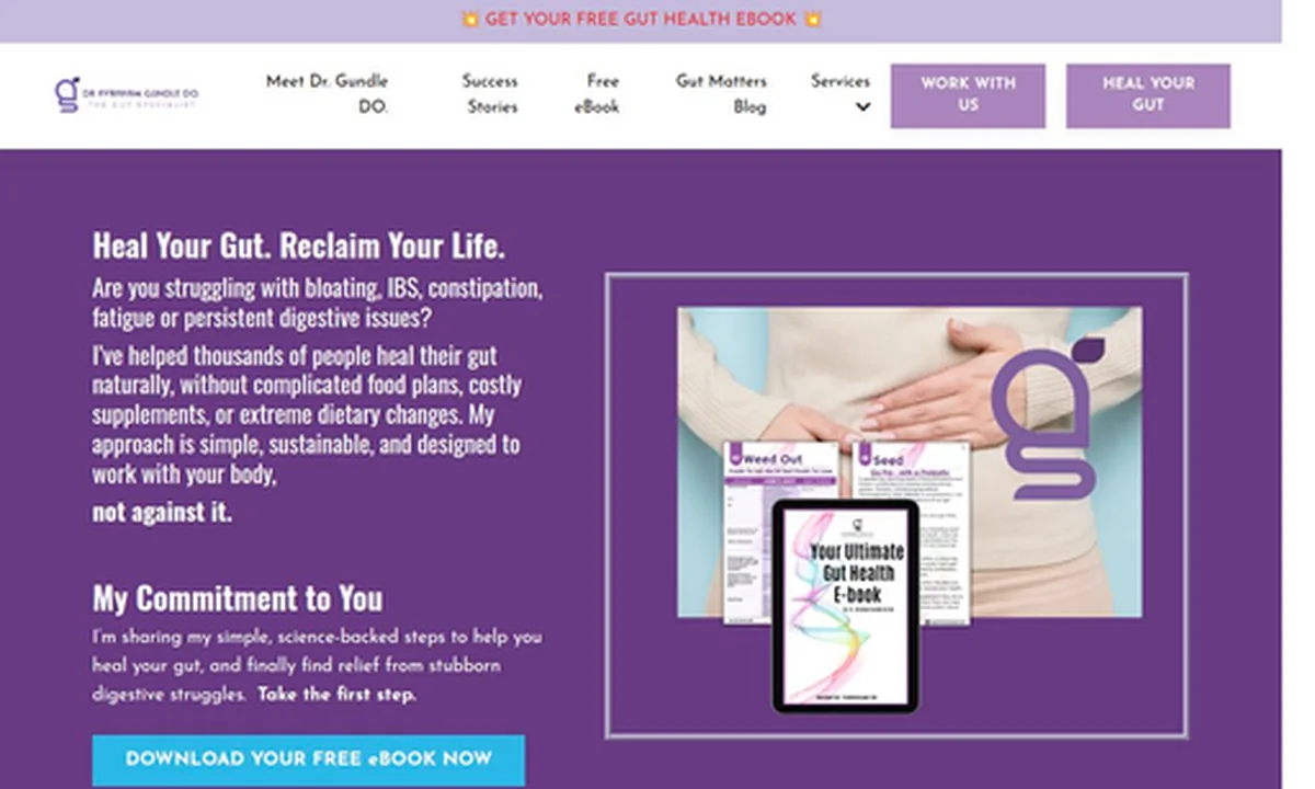The Gut Health Specialists website redesign